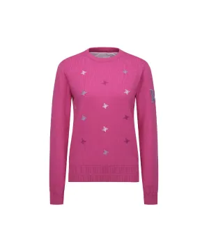 ANEW Golf Women Logo Pattern Wind Block Pullover - Pink