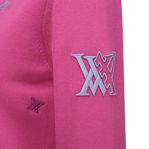 ANEW Golf Women Logo Pattern Wind Block Pullover - Pink
