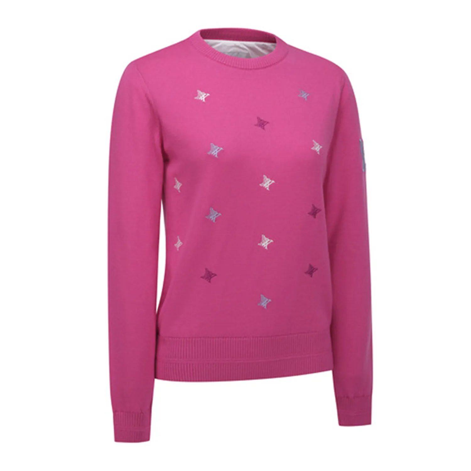 ANEW Golf Women Logo Pattern Wind Block Pullover - Pink