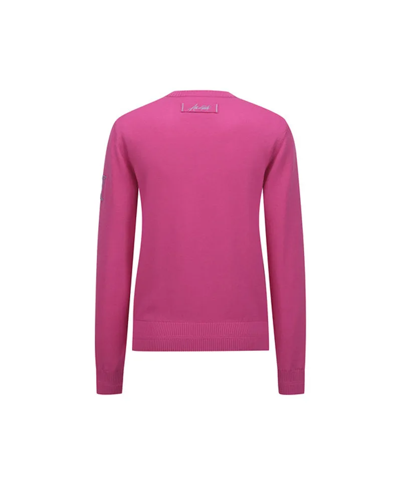 ANEW Golf Women Logo Pattern Wind Block Pullover - Pink