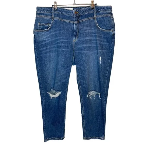 Anthropologie Pilcro Womens Distressed Cropped Jeans, 18W