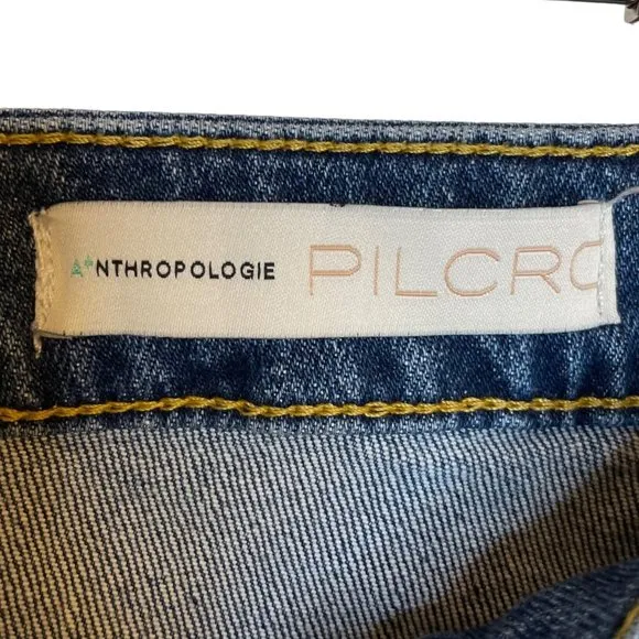 Anthropologie Pilcro Womens Distressed Cropped Jeans, 18W