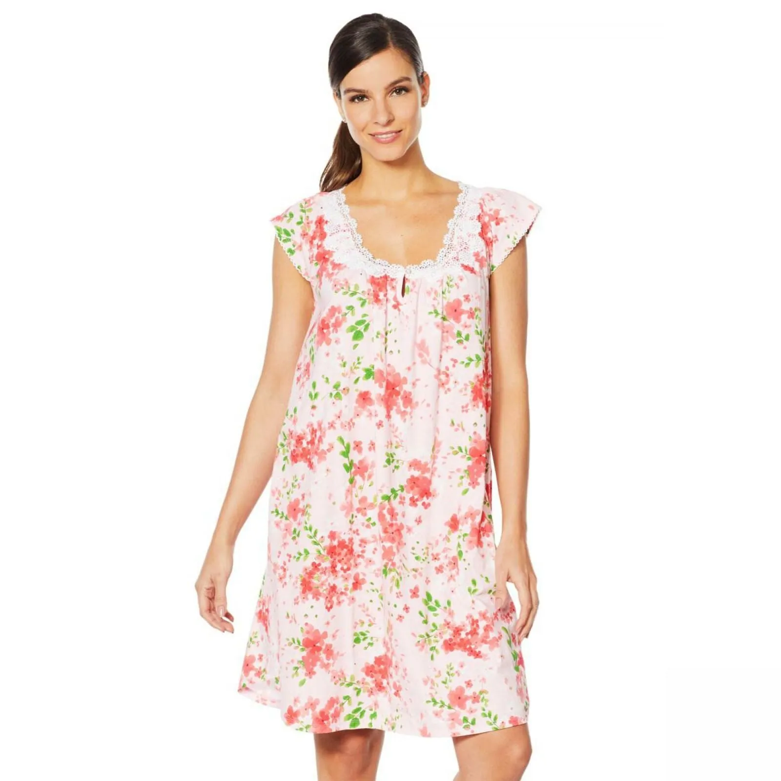Aria Women's Jersey Cap-Sleeve Nightgown