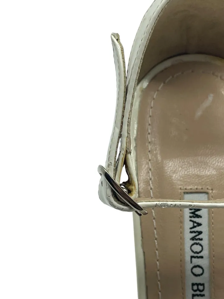 AS IS Manolo Blahnik Leather Chaos Heels Women's Size 35 = 5