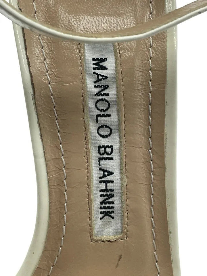 AS IS Manolo Blahnik Leather Chaos Heels Women's Size 35 = 5