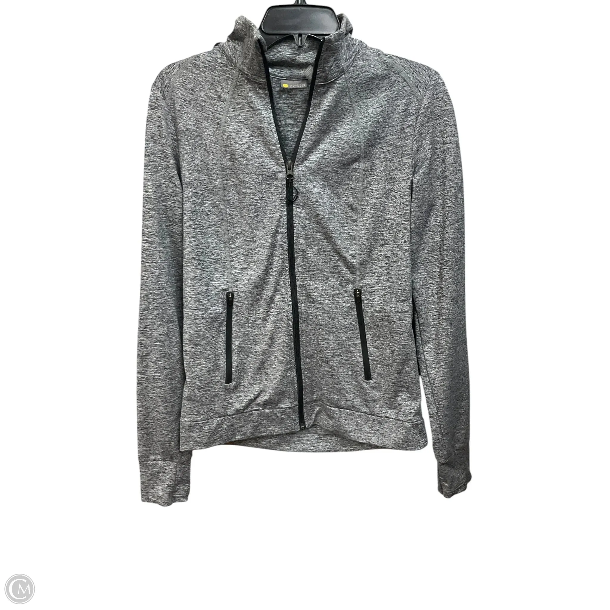 Athletic Jacket By Zella In Grey, Size: S