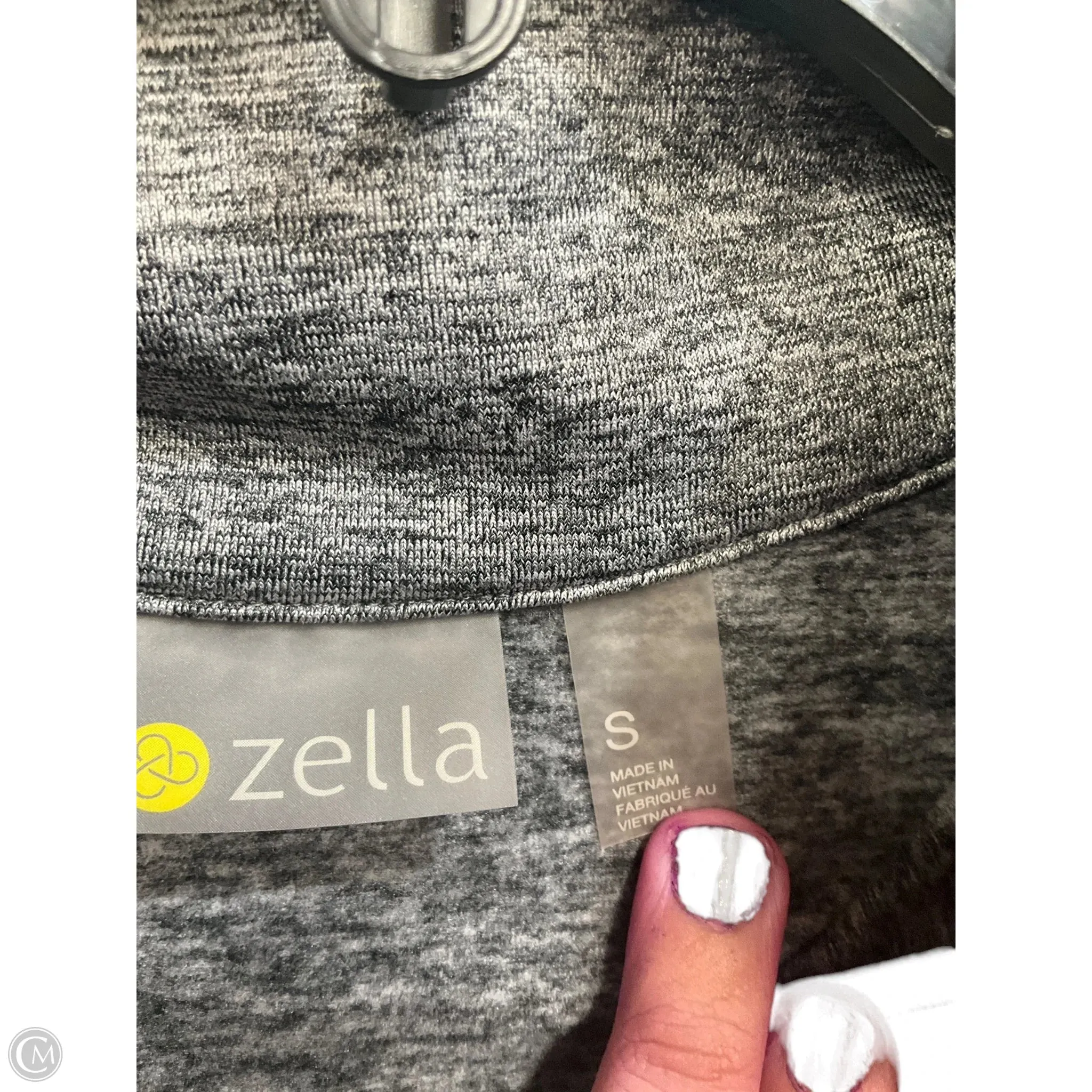 Athletic Jacket By Zella In Grey, Size: S