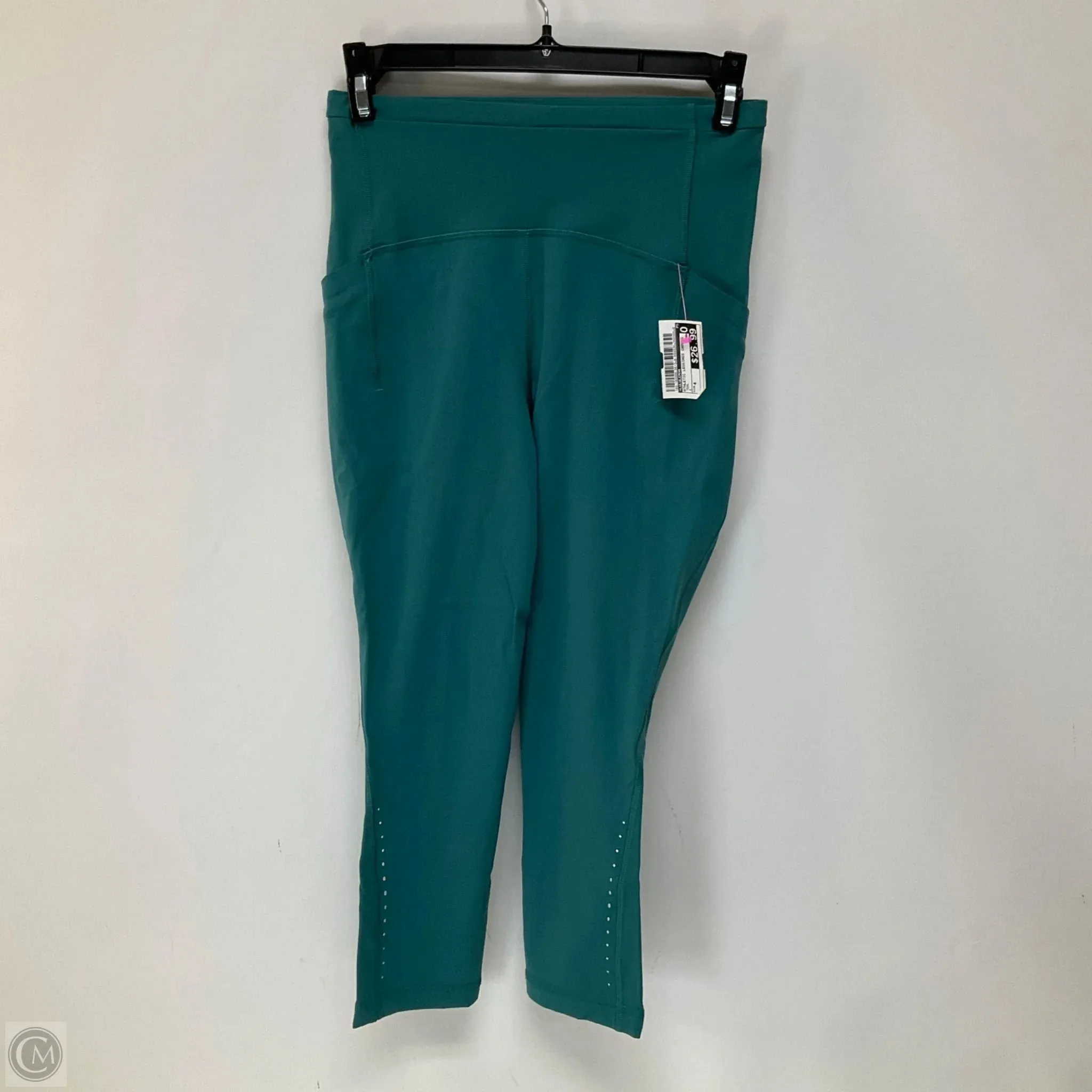 Athletic Leggings Capris By Lululemon In Teal, Size: 4