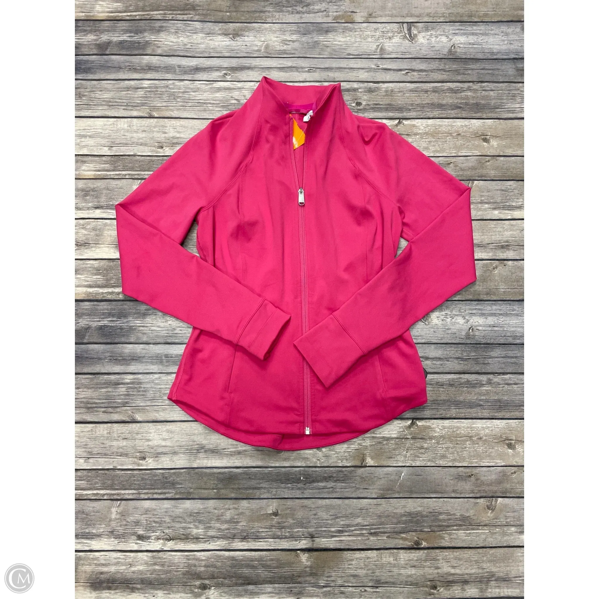 Athletic Top Long Sleeve Collar By Athleta In Pink, Size: S