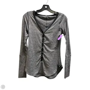 Athletic Top Long Sleeve Crewneck By Lululemon In Grey, Size: S