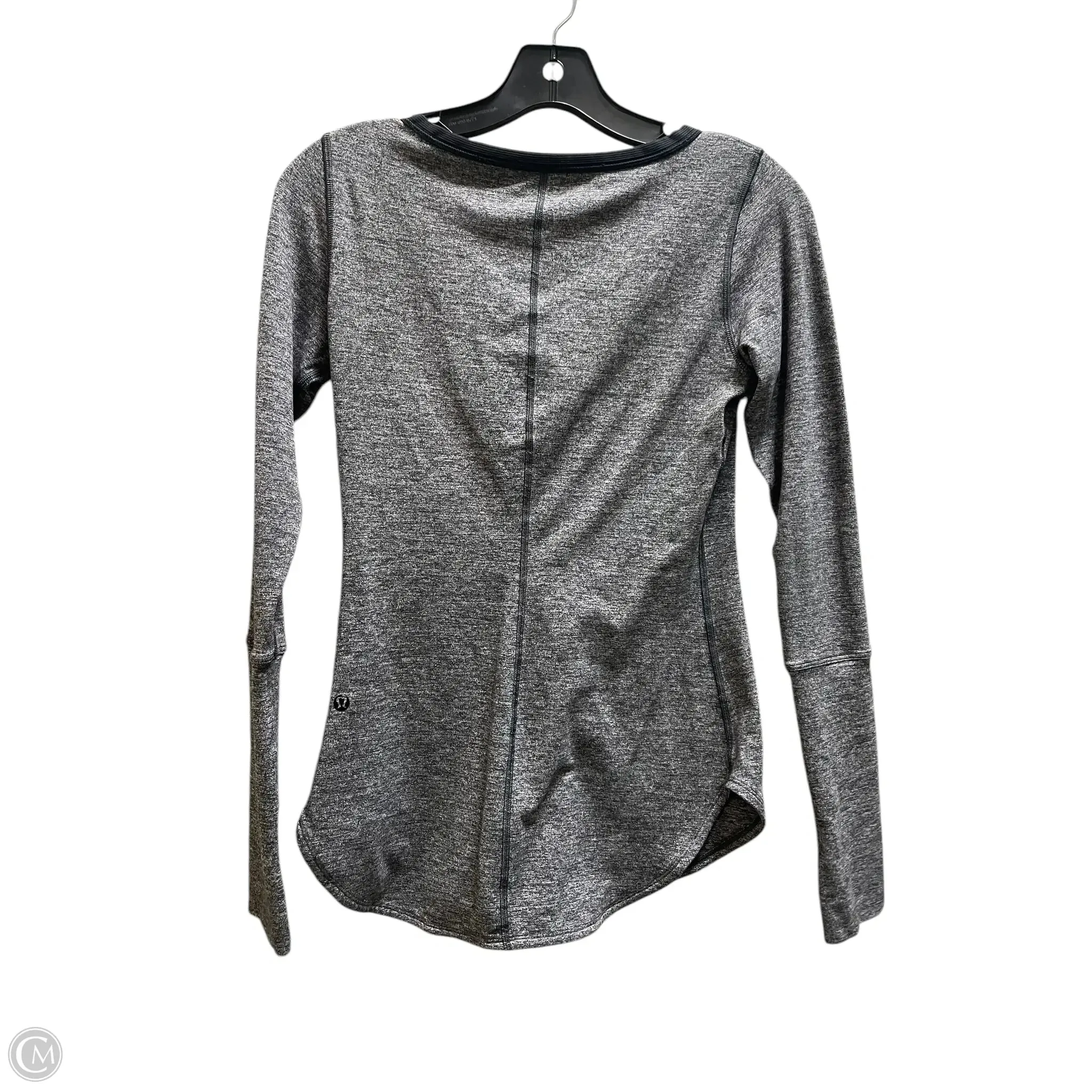 Athletic Top Long Sleeve Crewneck By Lululemon In Grey, Size: S