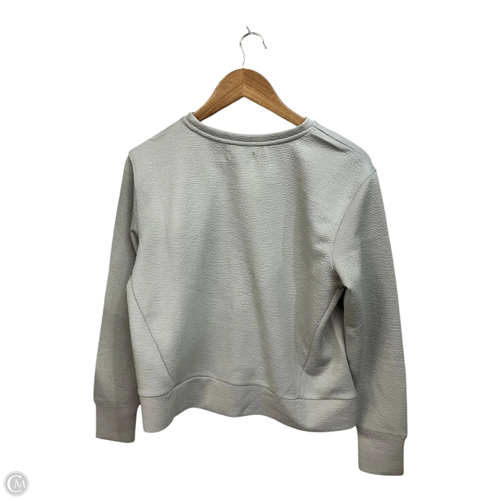 Athletic Top Long Sleeve Crewneck By Nine West Apparel In Grey, Size: S