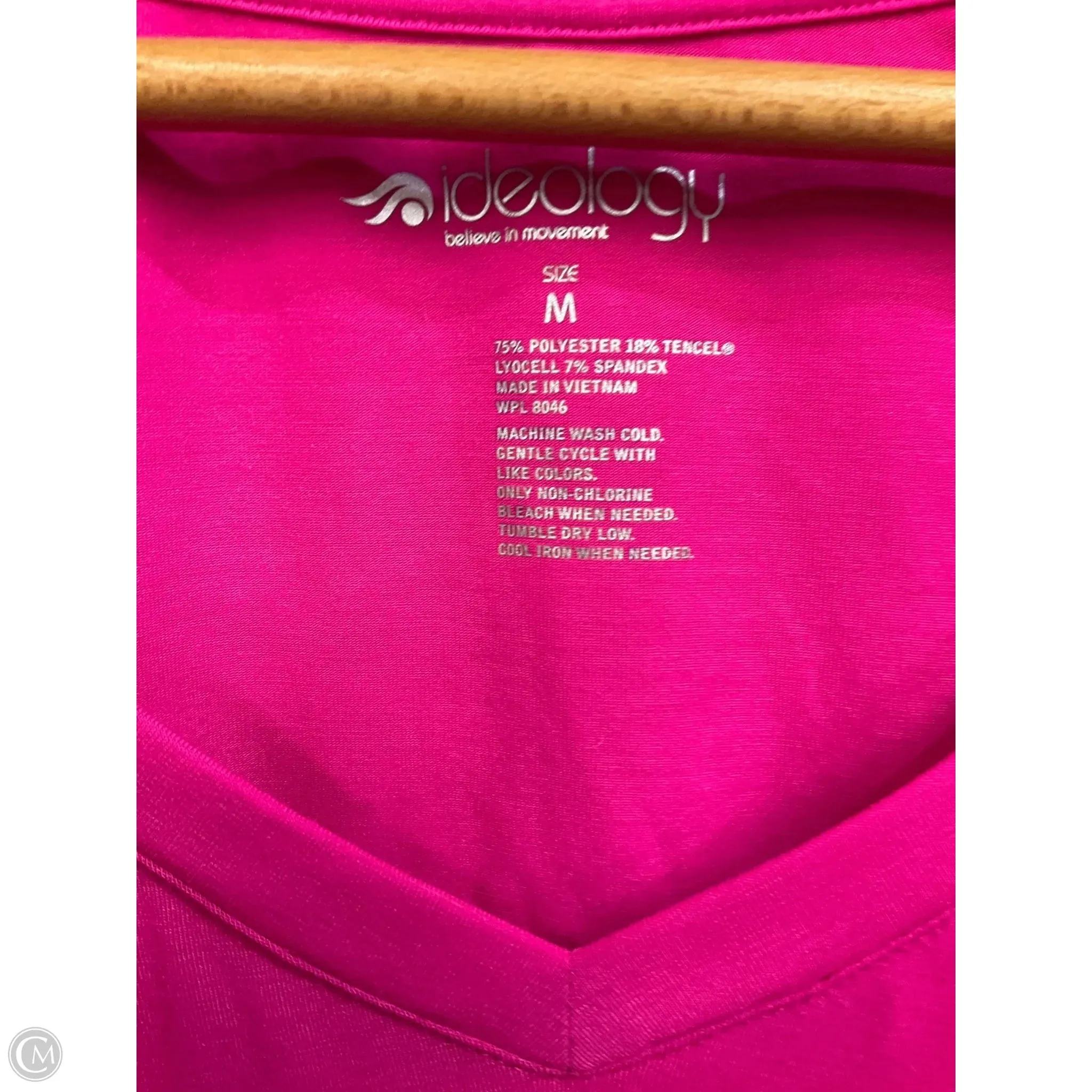 Athletic Top Short Sleeve By Ideology In Pink, Size: M