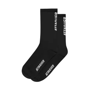 Attaquer Vertical Logo Socks - Black