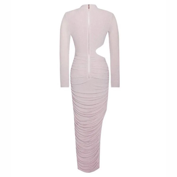 Autumn Women's Dress Bag Hip Slit Long Sleeve Party Dress
