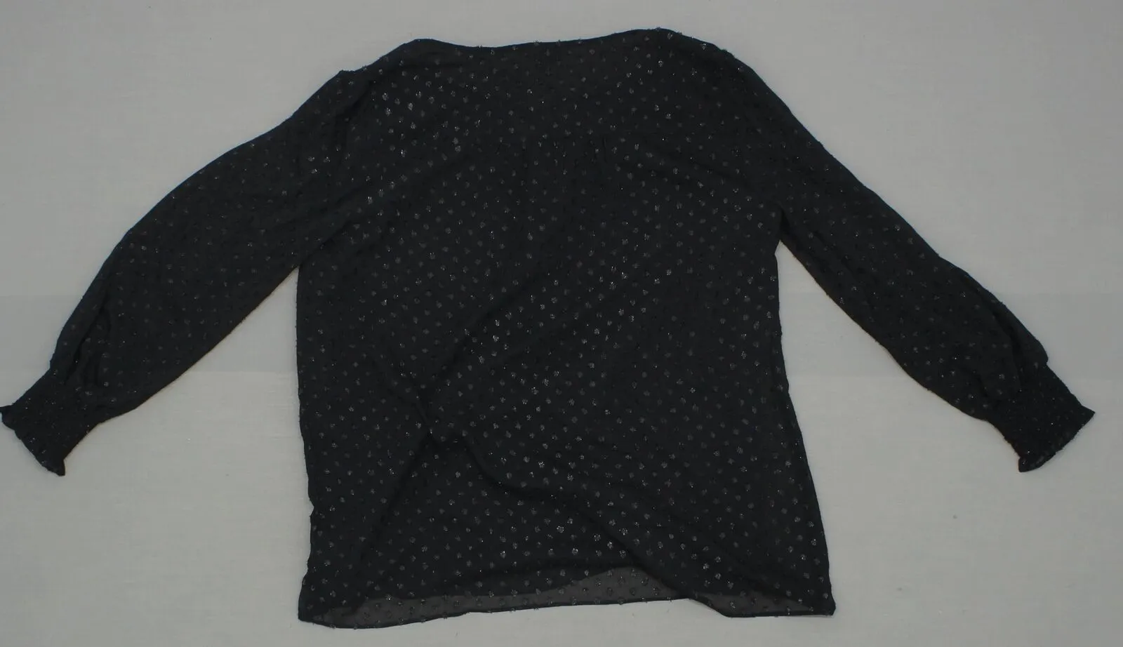 Ava & Viv Women's Plus Size Textured Tie Front Blouse Black Plus X