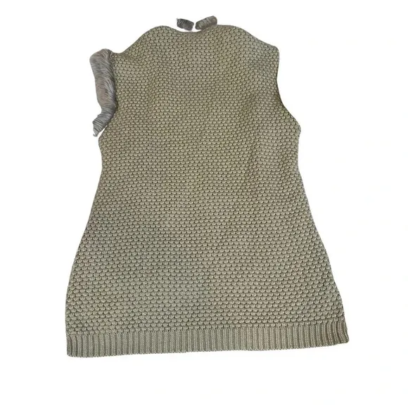 BAGATELLE Reversible Faux Fur Vest with Sweater Backing • Size Large