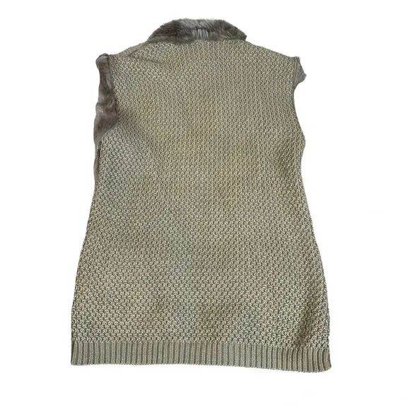 BAGATELLE Reversible Faux Fur Vest with Sweater Backing • Size Large