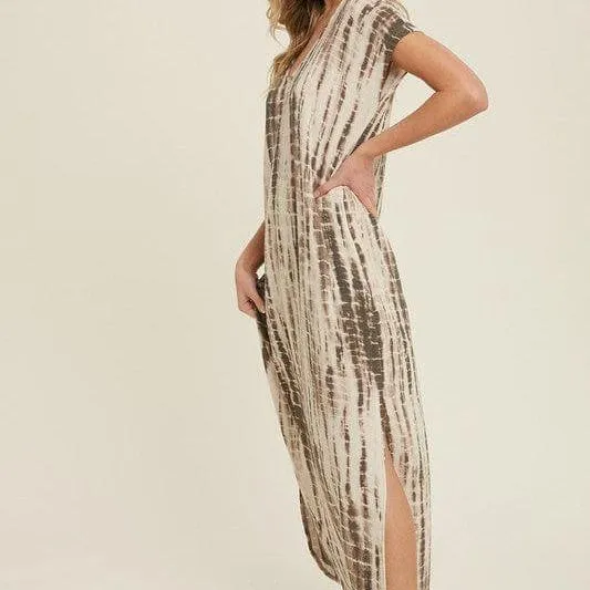 Bamboo tie dye maxi dress