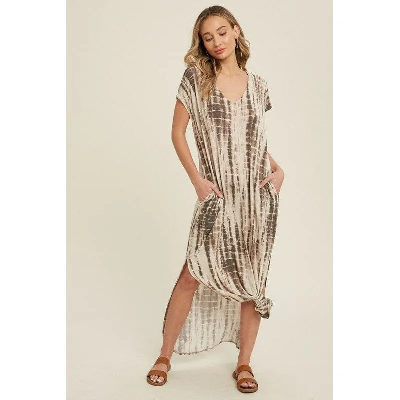Bamboo tie dye maxi dress