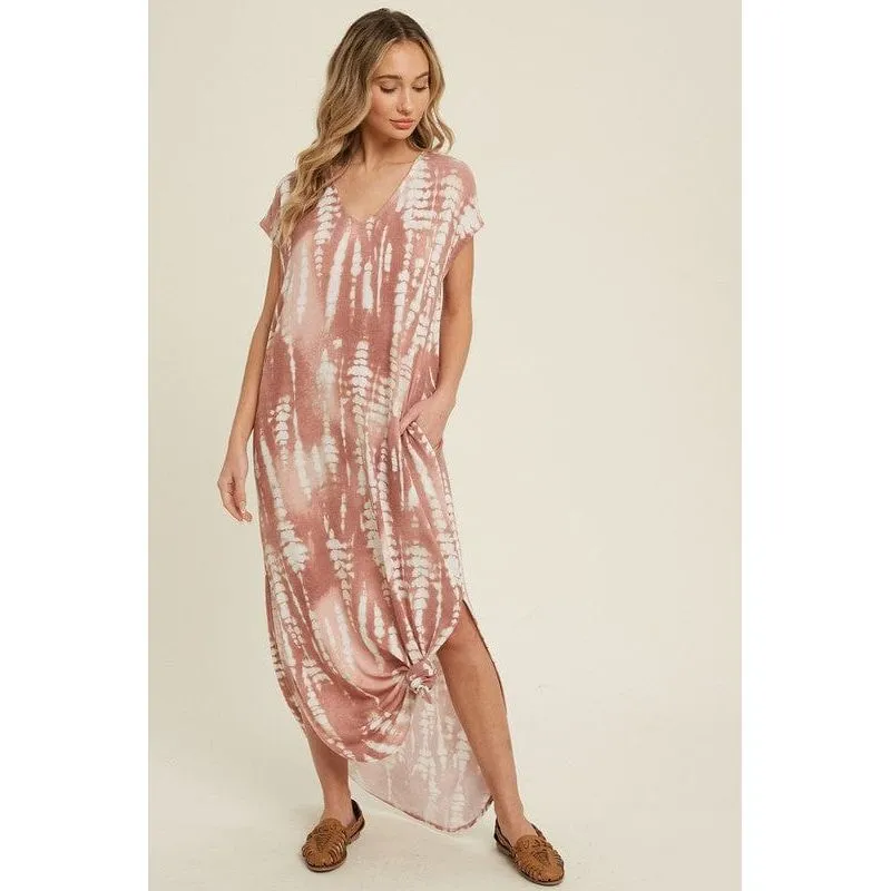 Bamboo tie dye maxi dress