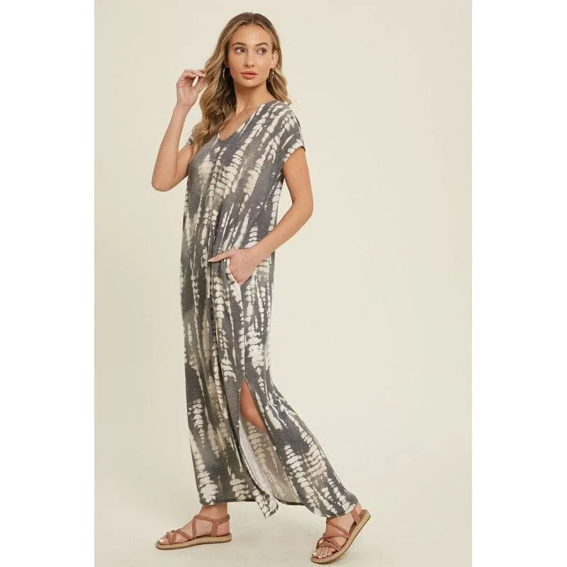 Bamboo tie dye maxi dress
