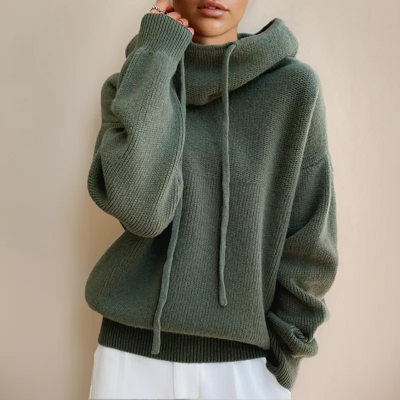 B&S | Oversized & Warm Women's Hoodie with Stand-Up Collar – Soft Fabric for Casual Comfort & Versatile Styling