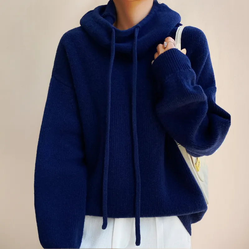 B&S | Oversized & Warm Women's Hoodie with Stand-Up Collar – Soft Fabric for Casual Comfort & Versatile Styling