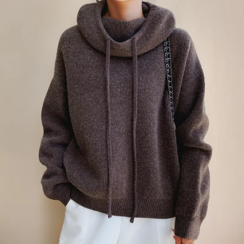 B&S | Oversized & Warm Women's Hoodie with Stand-Up Collar – Soft Fabric for Casual Comfort & Versatile Styling