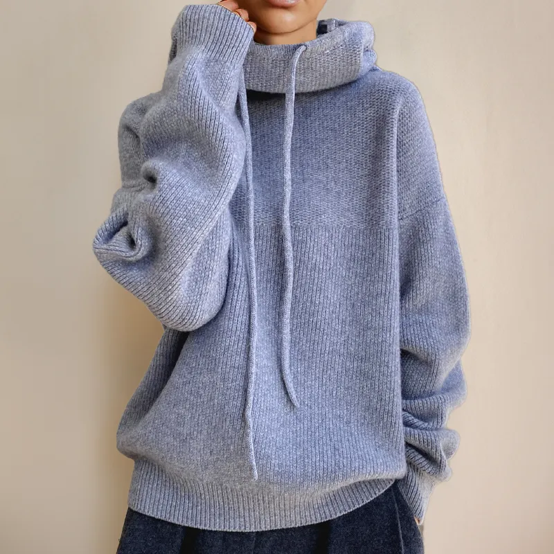 B&S | Oversized & Warm Women's Hoodie with Stand-Up Collar – Soft Fabric for Casual Comfort & Versatile Styling
