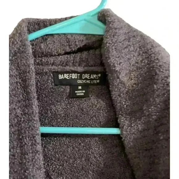 Barefoot Dreams CozyChic Lite Circle Cardigan Women's M Black Sweater