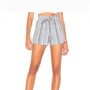 BCBG MAXAZRIA Striped Women's Shorts - Blue and Tan Size Medium