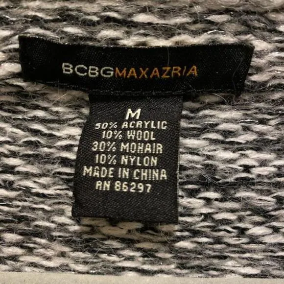BCBG MaxAzaria Sweater, Women's sz M, Black &amp; White.