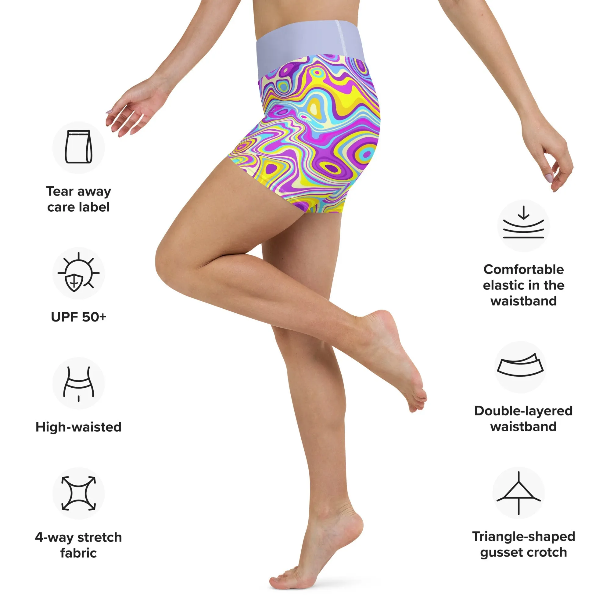 Be Extra! Trippy Glide Yoga Shorts