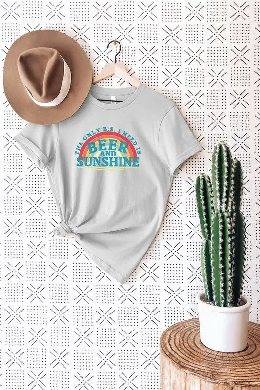 Beer and Sunshine Graphic Tee - Curvy 