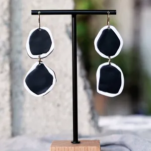 Black-and-White Abstract Earrings
