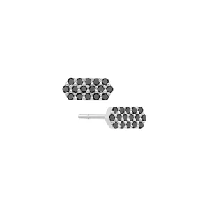 Black Diamond Marquis Studs | White Gold