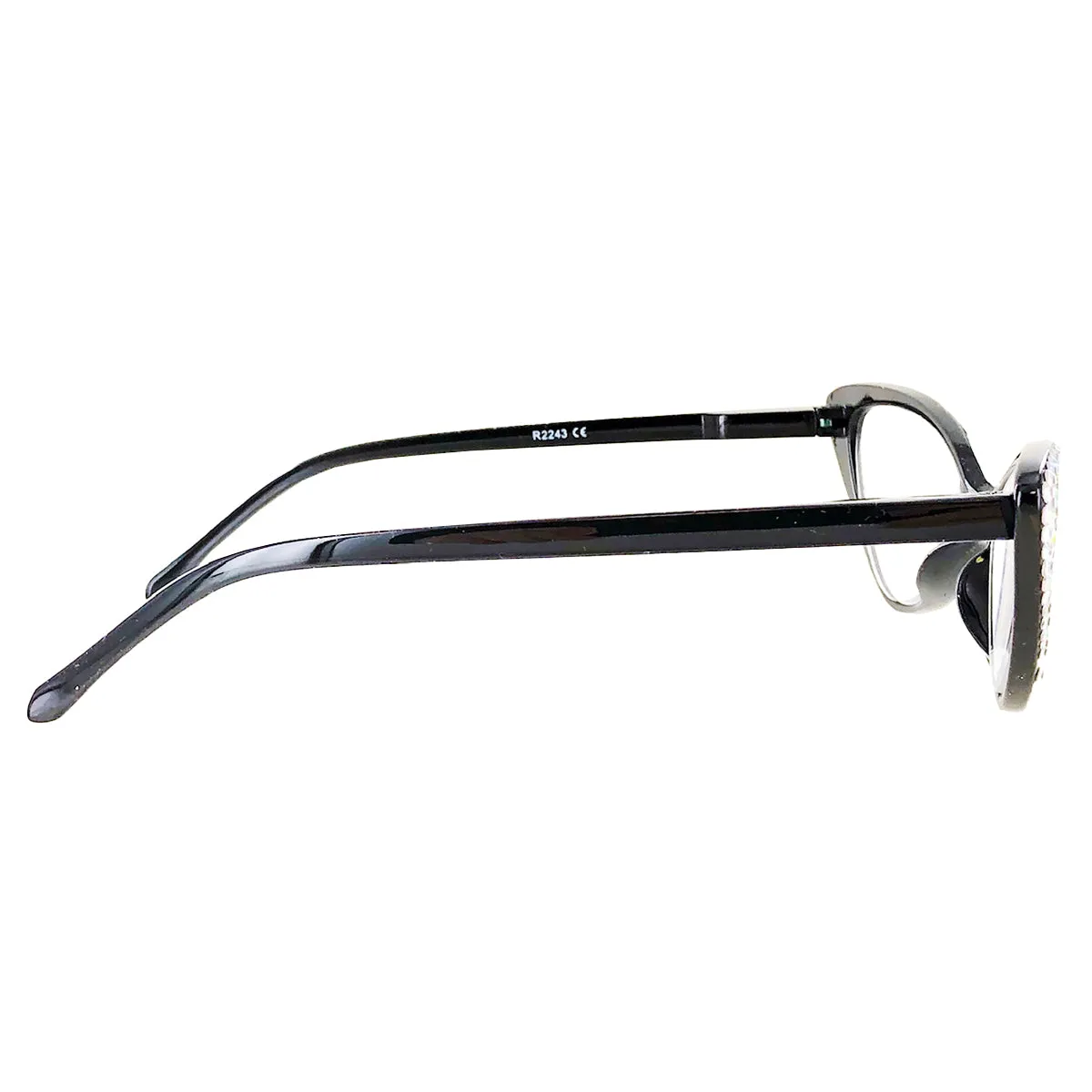 Black/Clear Sparkle Women's Readers