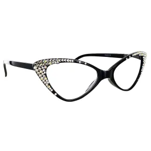 Black/Clear Sparkle Women's Readers