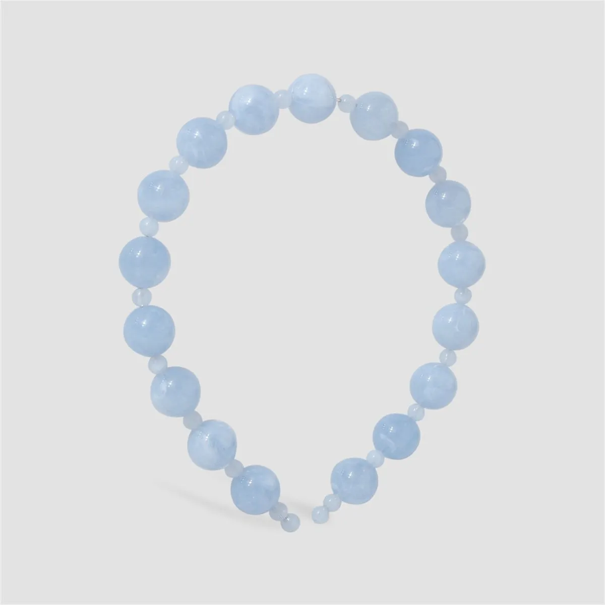 Blue Beaded Hard Headband