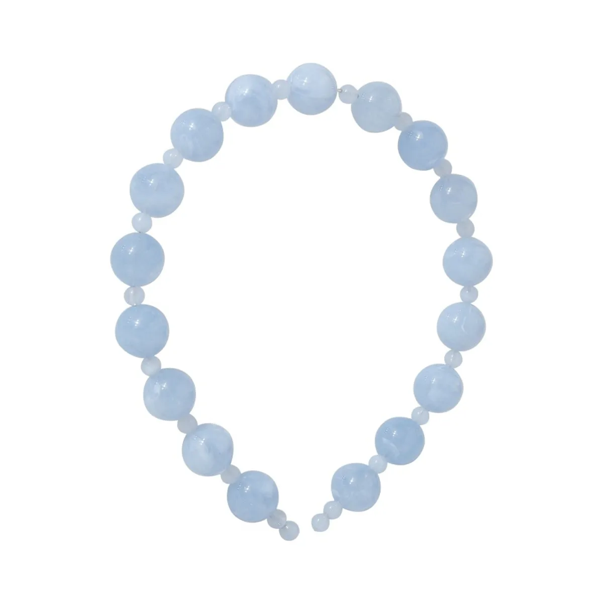 Blue Beaded Hard Headband