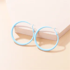 Blue Hoop Earrings