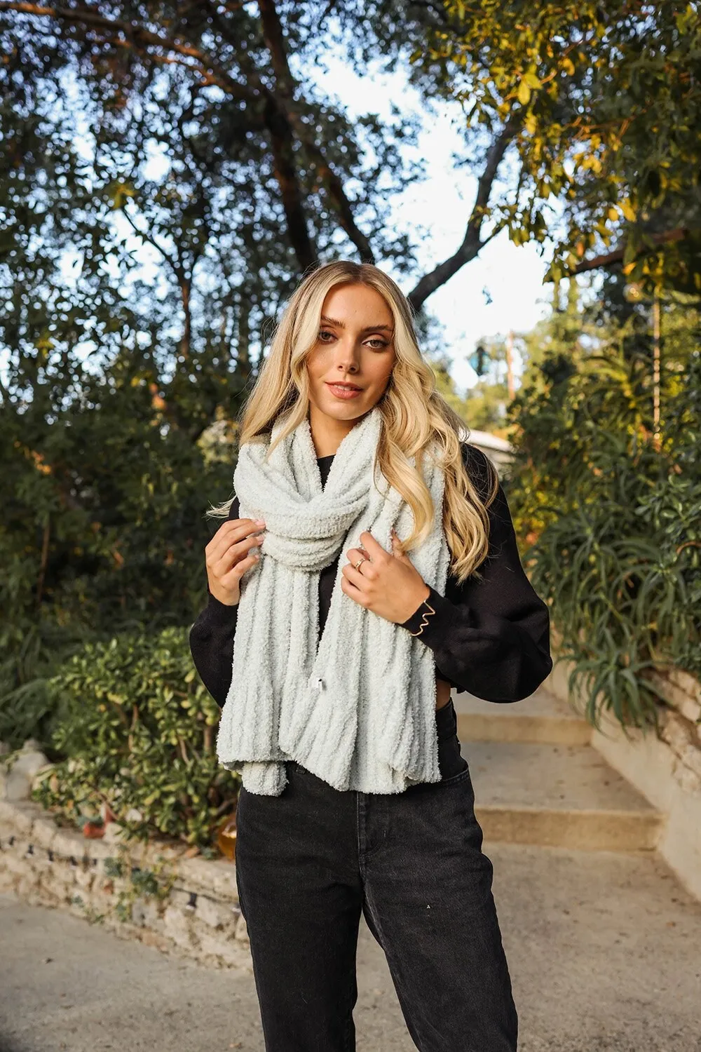 Bohemian Knit Winter Scarves Shawl for Women Soft Cozy Wrap