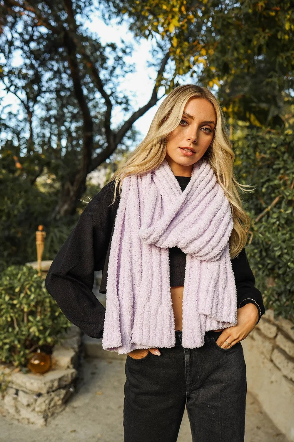 Bohemian Knit Winter Scarves Shawl for Women Soft Cozy Wrap