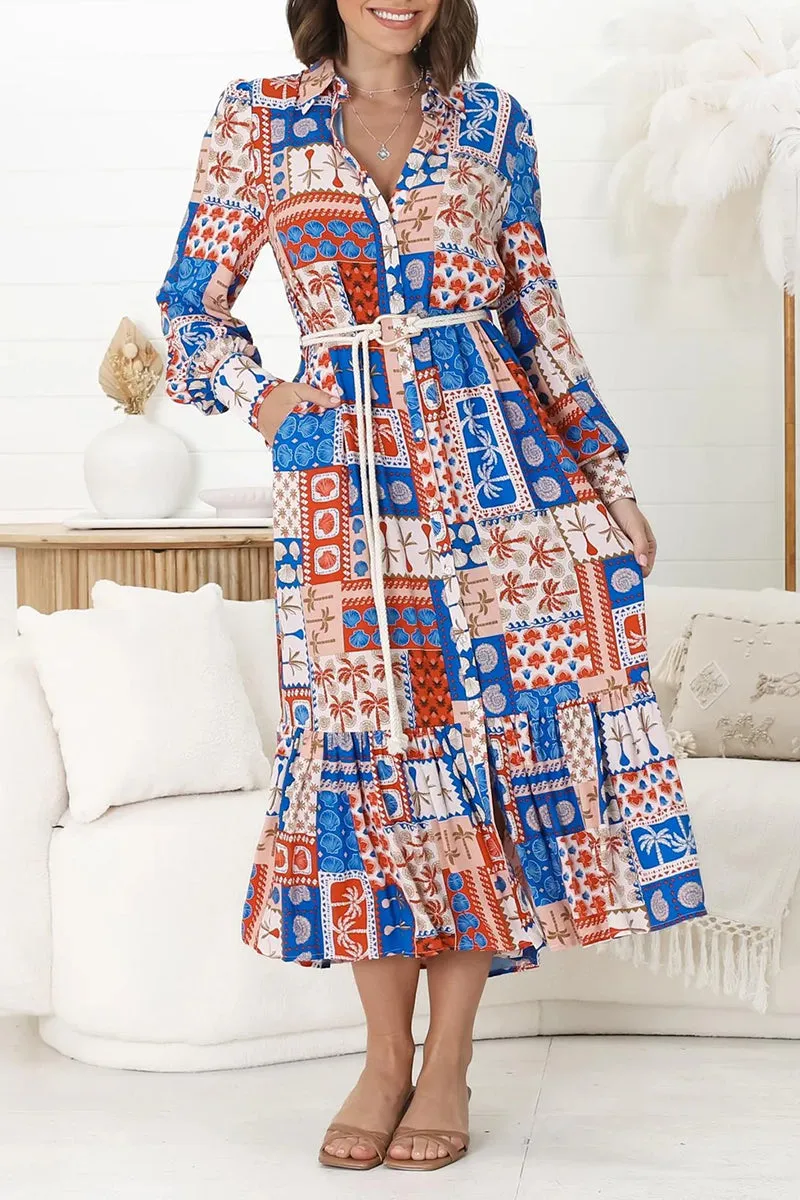 BR3063 Graphic Shirt Dress