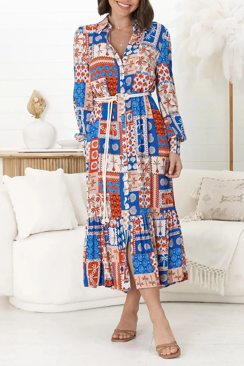 BR3063 Graphic Shirt Dress