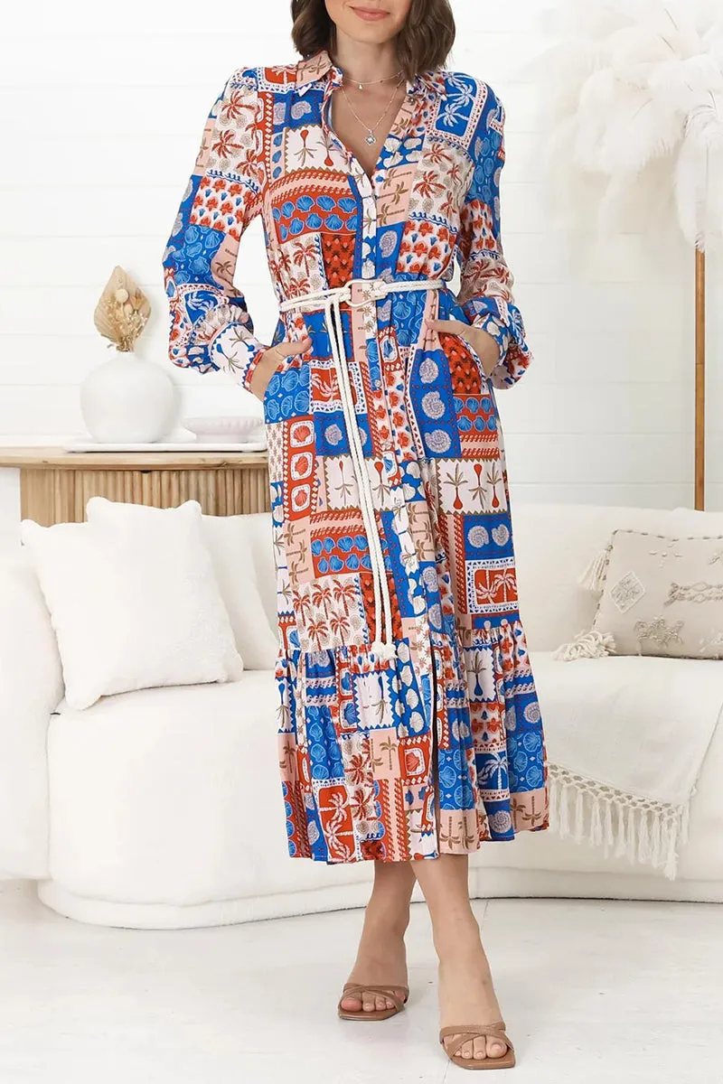 BR3063 Graphic Shirt Dress