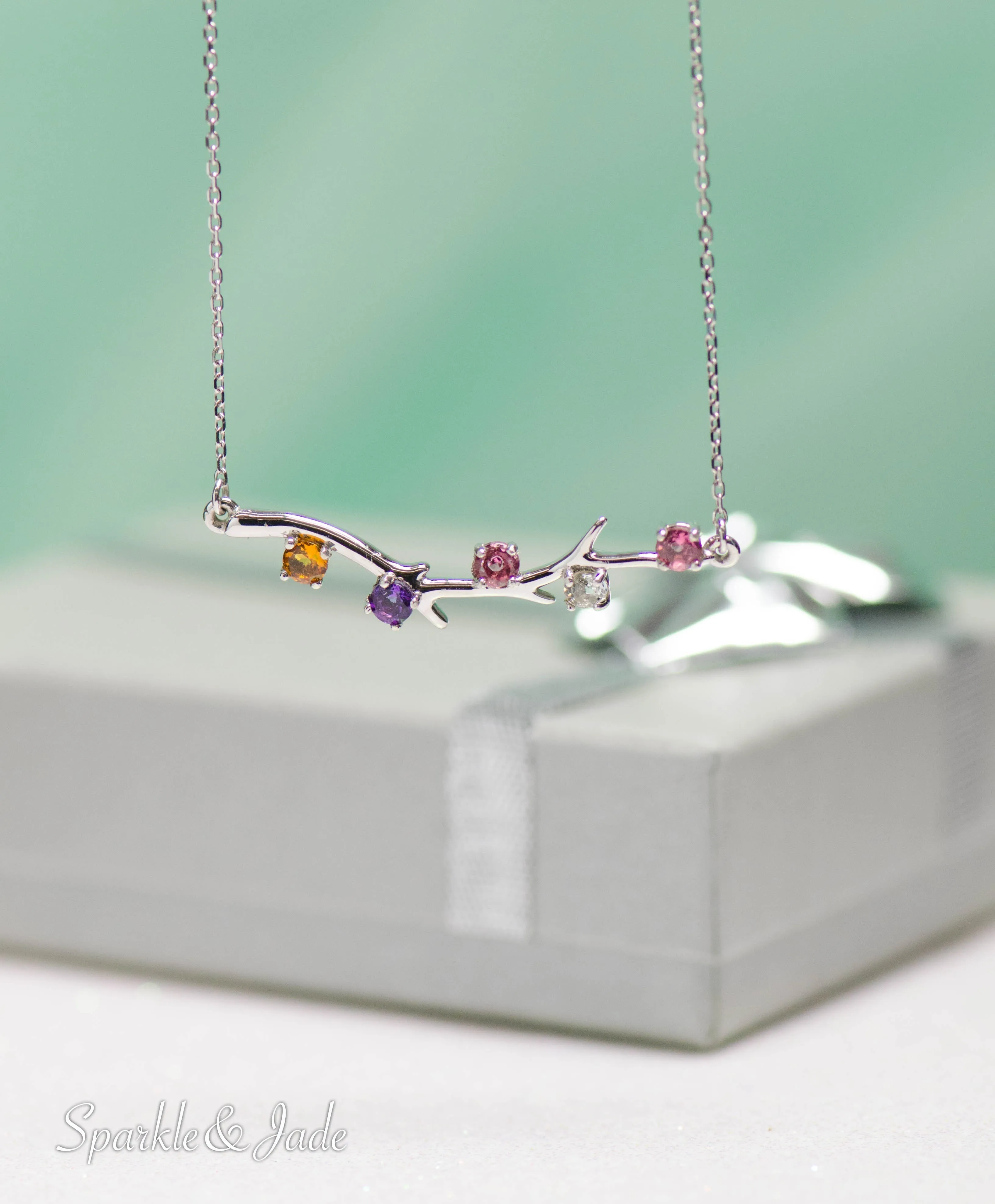 Branch Mother's Family Birthstone Necklace