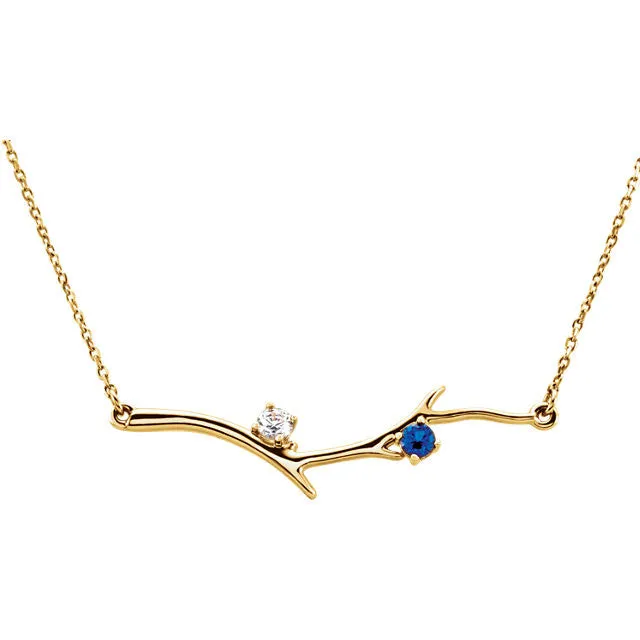 Branch Mother's Family Birthstone Necklace