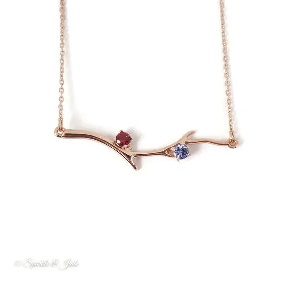 Branch Mother's Family Birthstone Necklace